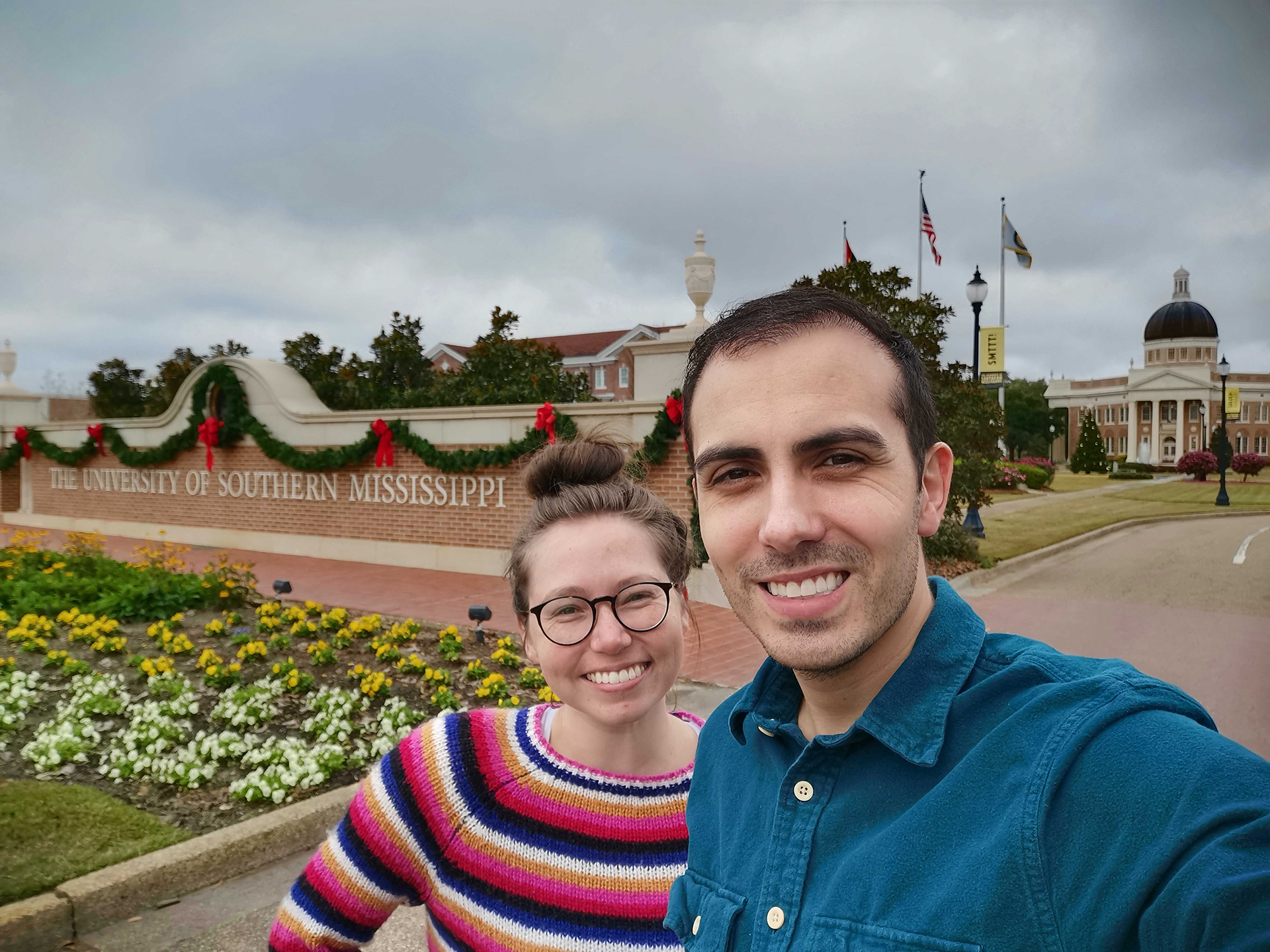 Joe and his wife, Keisy, in Mississippi. 